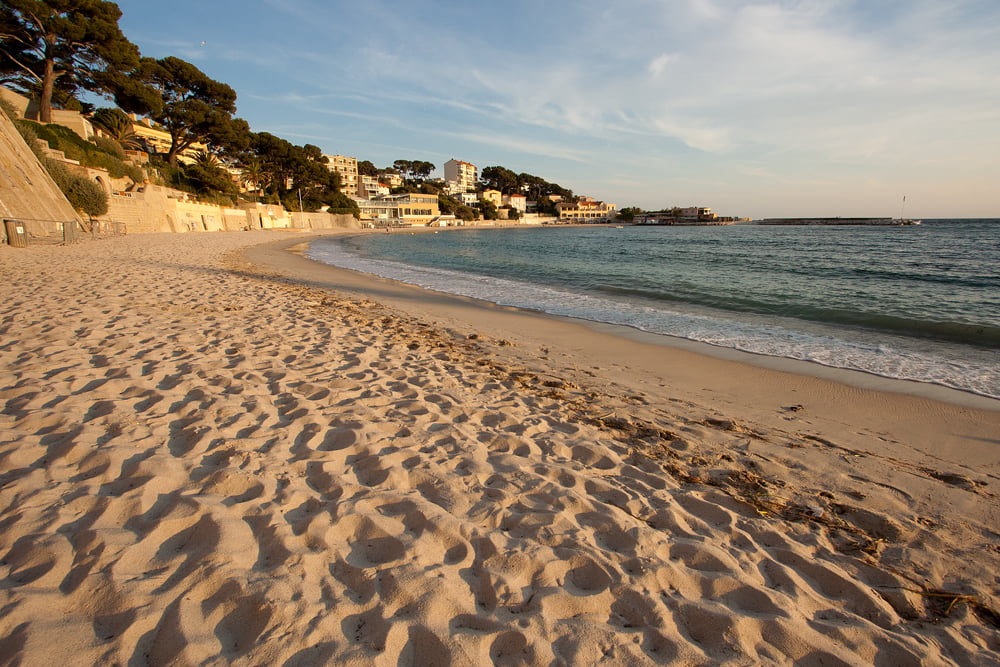 Stranden i Bandol Frankrike